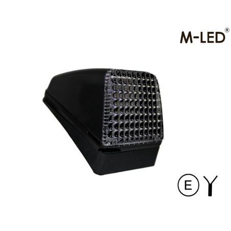 Taklampa - M-Led - Dual Color - 3.7" - 9.4cm - Volvo-Style - Smoke - Vit/Gul - 12V-30V