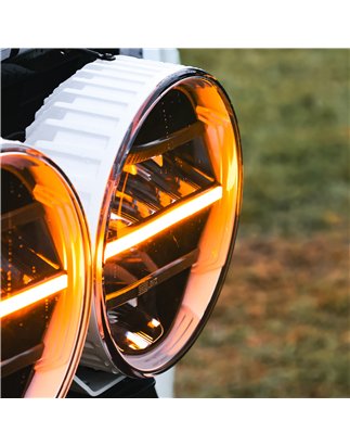 Driving light - Briod - Olympus 2.0 - 9" - 22.8cm - White - Smoke - Position light White/Amber - 1 flash pattern - Driving