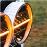 Driving light - Briod - Olympus 2.0 - 9" - 22.8cm - White - Smoke - Position light White/Amber - 1 flash pattern - Driving