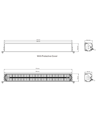 LED Light bar - Briod - Olympus 30 - 30.2" - 76.8cm - Smoke - Position light White/Amber - 1 flash pattern - Driving