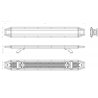 LED Warning lightbar - Briod - Streamline 36 - 36.1" - 91.8cm - Smoke - 14 flash patterns - Amber - R65-2 - 12V-24V