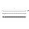 Blixtljusramp - Briod - Streamline 66 - 66.1" - 168cm - Smoke - 14 blixtmönster - Bärnsten - R65-2 - 12V-24V -