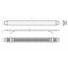 Flitslampbalk - Briod - Streamline 48 - 48.1" - 122.2cm - Smoke - 14 flitspatronen - Amber - R65-2 - 12V-24V