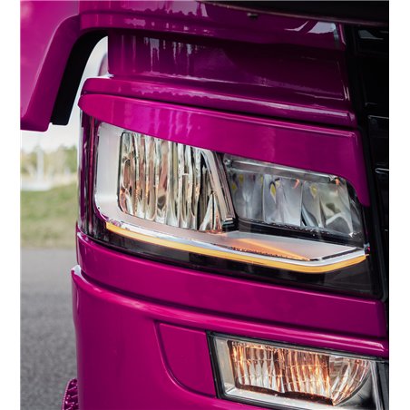 Eyelids - TruckStyle Sweden - White - Scania - G/L/P/R/S - Halogen headlights - 2016+