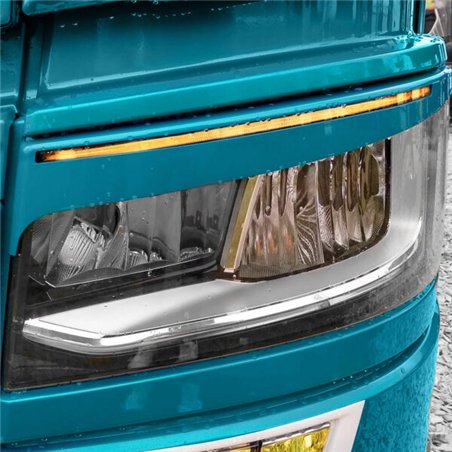 Eyelids - TruckStyle Sweden - White - Set - Scania - G/L/P/R/S - LED or xenon headlights - 2016+