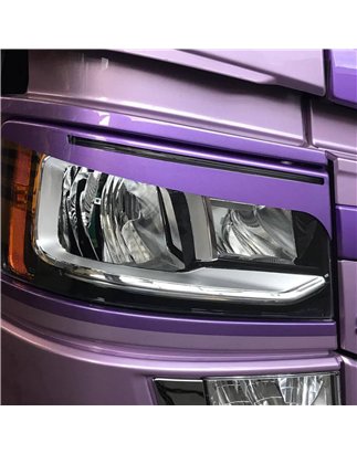 Eyelids - TruckStyle Sweden - White - Set - Scania - G/L/P/R/S - LED or xenon headlights - 2016+