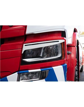Eyelids - TruckStyle Sweden - White - Set - Scania - G/L/P/R/S - LED or xenon headlights - 2016+