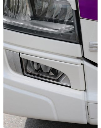 Eyelids - TruckStyle Sweden - Kisa Axe - Fog lamp - White - Set - Scania - G/L/P/R/S - 2016+