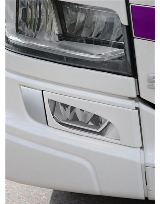 Scheinwerferblende - TruckStyle Sweden - Kisa Spade - Nebelscheinwerfer - Weiß - Satz - Scania - G/L/P/R/S - 2016+