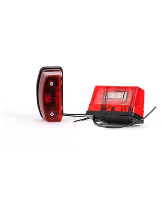Rückleuchte - WAS - W55 Nummernschild - 2.2" - 5.6cm - Kennzeichen - 12V-24V 