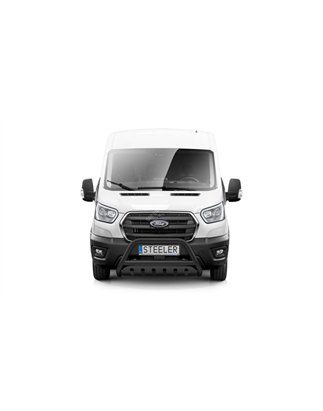Bullbar - Steeler - A-bar Cross - met bumperplaat - Zwart - Ford - Transit - 2014+