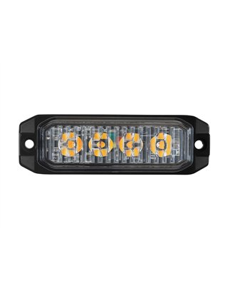 Warning light - Briod - Alert Mini - 4" - 10.1cm - Smoke - 1 flash pattern - Amber - R65 - 12V-24V