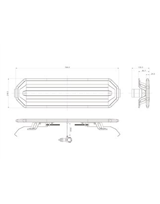 LED-Lichtwarnbalken - Briod - Horizon 30 - 30.2" - 76.6cm - Smoke - 13 Blitzmuster - Amber - R65-2 - 12V-24V