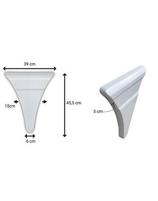 Mudguard Wedges - TruckStyle Sweden - Scania Style XL - White - Set