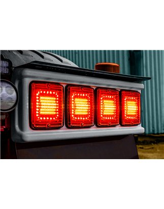 Montering - TruckStyle Sweden - Bakljus Ram 4x - Square - 21.7" - 55cm - Svart - Set