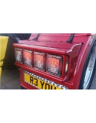 Montage - TruckStyle Sweden - Achterlicht Frame 4x - Square - 21.7" - 55cm - Zwart - Set