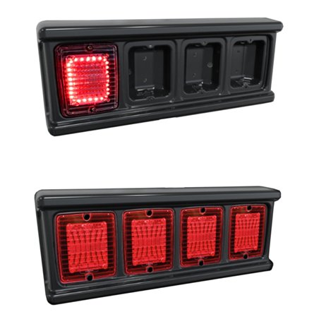 Montage - TruckStyle Sweden - Achterlicht Frame 4x - Square - 21.7" - 55cm - Zwart - Set