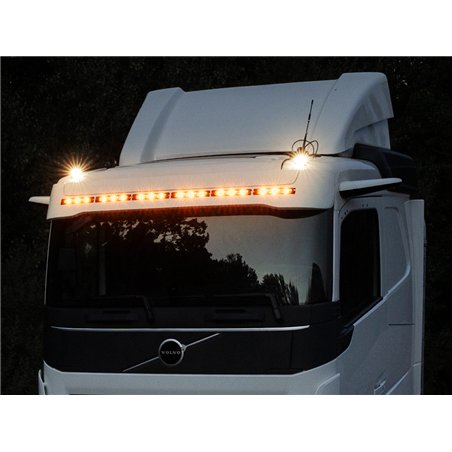 Sun visor - TruckStyle Sweden - Ymer 10 - Dynamic Lights - 6x in Sun Visor - Volvo - FH/FM/FMX - 4/5/Aero - Globetrotter/Globetrotter XL/Normal - 2013+