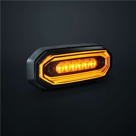 Flitser - Strands - FOR9T Aura - 5.2" - 13.2cm - Smoke - Positielicht Amber - 20 flitspatronen - Amber - R65-2 - 12V-48V