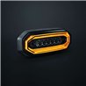 Warning light - Strands - FOR9T Aura - 5.2" - 13.2cm - Smoke - Position light Amber - 20 flash patterns - Amber - R65-2 - 12V-48