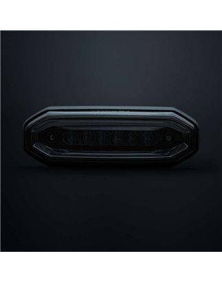 Warning light - Strands - FOR9T Aura - 5.2" - 13.2cm - Smoke - Position light Amber - 20 flash patterns - Amber - R65-2 - 12V-48