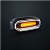 Warning light - Strands - FOR9T Aura - 5.2" - 13.2cm - Smoke - Position light White - 20 flash patterns - Amber - R65-2 - 12V-48