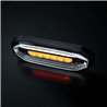 Blitzleuchte - Strands - FOR9T Aura - 5.2" - 13.2cm - Smoke - Positionslicht Weiß - 20 Blitzmuster - Amber - R65-2 - 12V-48V