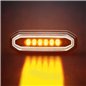 Warning light - Strands - FOR9T Aura - 5.2" - 13.2cm - Smoke - Position light White - 20 flash patterns - Amber - R65-2 - 12V-48V Warning light - Strands - FOR9T Aura - 5.2" - 13.2cm - Smoke - Position light White - 20 flash patterns - Amber - R65-2 - 12V-48V