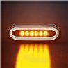 Warning light - Strands - FOR9T Aura - 5.2" - 13.2cm - Smoke - Position light White - 20 flash patterns - Amber - R65-2 - 12V-48