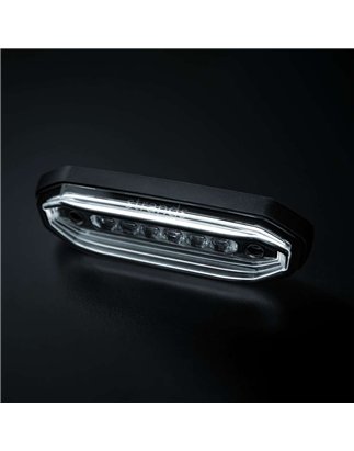 Warning light - Strands - FOR9T Aura - 5.2" - 13.2cm - Smoke - Position light White - 20 flash patterns - Amber - R65-2 - 12V-48
