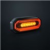 Warning light - Strands - FOR9T Aura - 5.2" - 13.2cm - Smoke - Position light Red - 20 flash patterns - Amber - R65-2 - 12V-48V