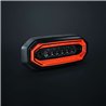 Warning light - Strands - FOR9T Aura - 5.2" - 13.2cm - Smoke - Position light Red - 20 flash patterns - Amber - R65-2 - 12V-48V