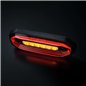 Blixtljus - Strands - FOR9T Aura - 5.2" - 13.2cm - Smoke - Positionsljus Röd - 20 blixtmönster - Bärnsten - R65-2 - 12V-48V - Blixtljus - Strands - FOR9T Aura - 5.2" - 13.2cm - Smoke - Positionsljus Röd - 20 blixtmönster - Bärnsten - R65-2 - 12V-48V -