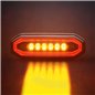 Warning light - Strands - FOR9T Aura - 5.2" - 13.2cm - Smoke - Position light Red - 20 flash patterns - Amber - R65-2 - 12V-48V Warning light - Strands - FOR9T Aura - 5.2" - 13.2cm - Smoke - Position light Red - 20 flash patterns - Amber - R65-2 - 12V-48V
