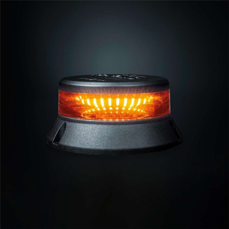 Beacon - Strands - Cruise Light - 4.3" - 11cm - Clear - Flat Transfer Plate - 11 flash patterns - Amber - R65 - 12V-48V Beacon - Strands - Cruise Light - 4.3" - 11cm - Clear - Flat Transfer Plate - 11 flash patterns - Amber - R65 - 12V-48V