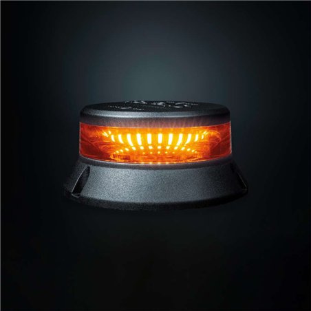 Beacon - Strands - Cruise Light - 4.3" - 11cm - Clear - Flat Transfer Plate - 11 flash patterns - Amber - R65 - 12V-48V