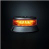 Signalleuchte - Strands - Cruise Light - 4.3" - 11cm - Klar - Flache Montageplatte - 11 Blitzmuster - Amber - R65 - 12V-48V