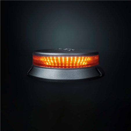 Beacon - Strands - Cruise Light - 6.5" - 16.5cm - Clear - Flat Transfer Plate - 12 flash patterns - Amber - R65 - 12V-48V