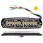 Warning light - Axixtech - SM6-D - Dual Color - 5.4" - 13.7cm - Clear - 28 flash patterns - White/Amber - R65-2 - 12V-24V