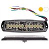 Warning light - Axixtech - SM6-D - Dual Color - 5.4" - 13.7cm - Clear - 28 flash patterns - White/Amber - R65-2 - 12V-24V