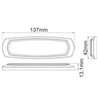 Blixtljus - Axixtech - SM6-D - Dual Color - 5.4" - 13.7cm - Klar - 28 blixtmönster - Vit/Bärnsten - R65-2 - 12V-24V -