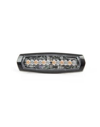 Blixtljus - Axixtech - SM6-D - Dual Color - 5.4" - 13.7cm - Klar - 28 blixtmönster - Bärnsten/Blå - R65-2 - 12V-24V -
