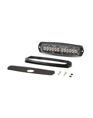 Blixtljus - Axixtech - SM6-D - Dual Color - 5.4" - 13.7cm - Klar - 28 blixtmönster - Bärnsten/Blå - R65-2 - 12V-24V -
