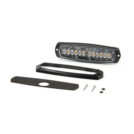 Blixtljus - Axixtech - SM6-D - Dual Color - 5.4" - 13.7cm - Klar - 28 blixtmönster - Bärnsten/Blå - R65-2 - 12V-24V -