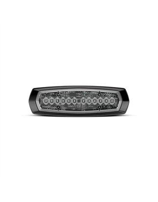 Warning light - Axixtech - SM6-D - Dual Color - 5.4" - 13.7cm - Clear - 28 flash patterns - Amber/Blue - R65-2 - 12V-24V