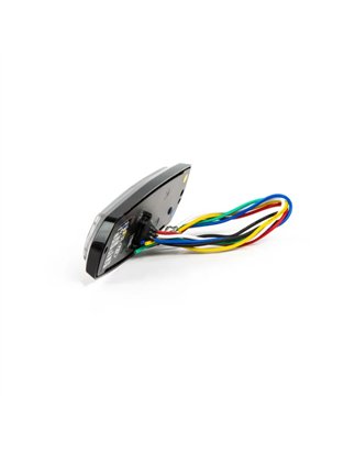 Warning light - Axixtech - SM6-D - Dual Color - 5.4" - 13.7cm - Clear - 28 flash patterns - Red/Blue - R65-2 - 12V-24V