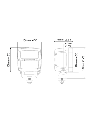 Werklamp - Nordic Lights - Scorpius Pro 4500 - 4.3" - 10.8cm - Work / Scene