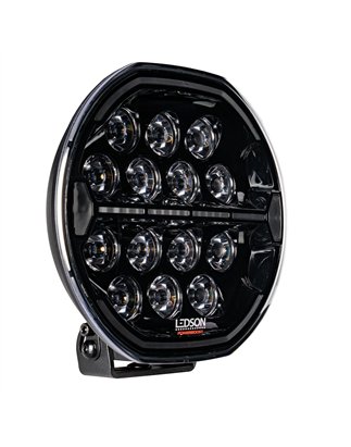 Driving light - Ledson - Herox 9+ - Strobe - 8.9" - 22.6cm - Smoke - PowerTouch - Position light White/Amber - 5 flash patterns 