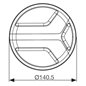 Achterlicht - Aspöck - Ecoround - 5.5" - 14.2cm - Helder - Achter - Achteruit - Mist - 12V-24V Achterlicht - Aspöck - Ecoround - 5.5" - 14.2cm - Helder - Achter - Achteruit - Mist - 12V-24V