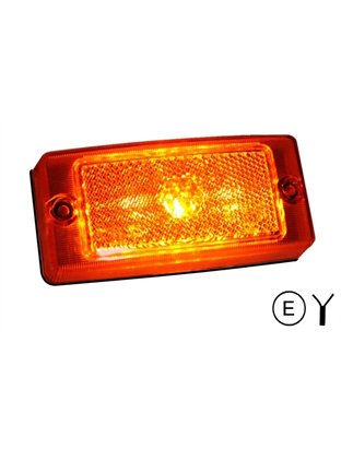 Markeringsljus - M-Led - Klassisk - 4.7" - 11.9cm - Bärnsten - 12V-30V 
